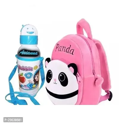 Kids Velvet School Bag soft plush standard Backpack Baby Girl PACK OF 2