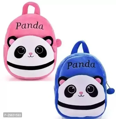 Kids School Bag Soft Plush Cartoon Velvet Animal Backpacks Cartoon PACK OF 2