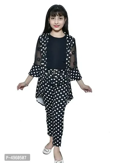 Stretchable Three Piece Dress Top Pant With Removable Shrug-thumb0