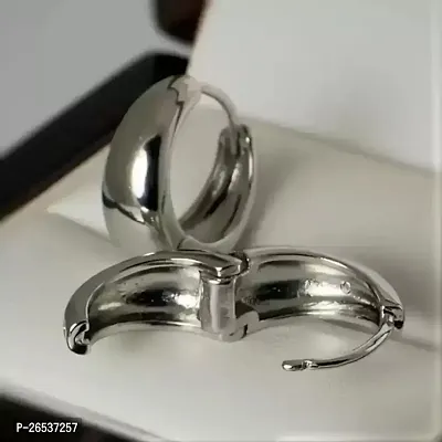 Little Wish Fancy Silver Hoop Earring for Men and Women-thumb3