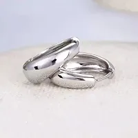 Little wish Trendy Combo of Gold and Silver Hoop Earring for Men and Women(Pack of 2 Pair)-thumb2