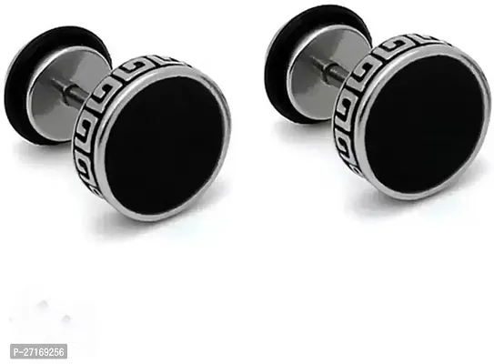 Little Wish New Designer Unisex Silver Stud Earring Stainless Steel Stud Earring-thumb0