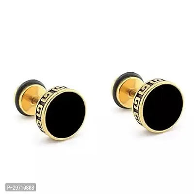 Trendy Silver and Gold Stud Earring 2 Pcs-thumb4