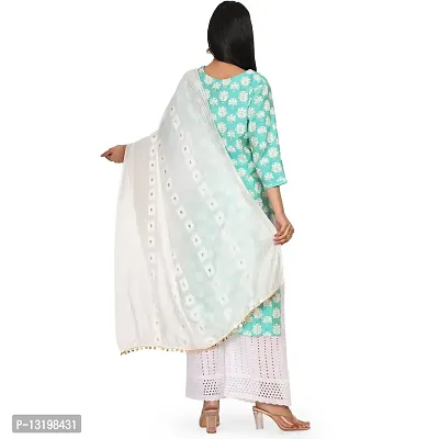 NEEL ART Women's Jacquard work Chanderi Cotton Dupatta with Lace border.(Free Size_White_16)-thumb4