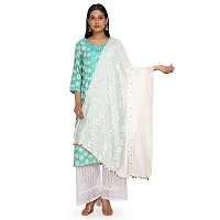 NEEL ART Women's Jacquard work Chanderi Cotton Dupatta with Lace border.(Free Size_White_16)-thumb4