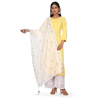 NEEL ART Women's Sequine Embroidered Chanderi Cotton Dupatta with Lace border.(Free Size_White_20)-thumb2