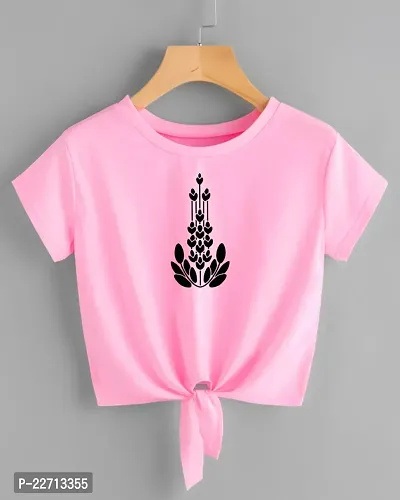 Elegant Pink Cotton Printed Top For Women