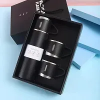 Black Vacuum Flask Gift Set with Name, Bottle with 3 Cups 500 ml Flask 500 ml Flask, Corporate Gift Items. customised Gifts    (multicolour)-thumb3