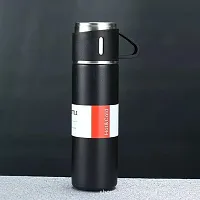 Black Vacuum Flask Gift Set with Name, Bottle with 3 Cups 500 ml Flask 500 ml Flask, Corporate Gift Items. customised Gifts    (multicolour)-thumb2