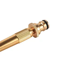 High Pressure Brass Nozzle Gun for 1/2 Garden Hose Pipe, Perfect for Car Bike Washing  Gardening Water Pipe (Push-Fit Brass Nozzle)-thumb4