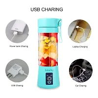 6 Blades Juicer Rechargeable Portable Electric USB Juicer Bottle Blender for Making Juice,Travel Juicer for Fruits and Vegetables,Juice Maker Machine (Multicolour) (SMALL)-thumb3