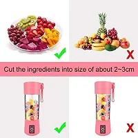 6 Blades Juicer Rechargeable Portable Electric USB Juicer Bottle Blender for Making Juice,Travel Juicer for Fruits and Vegetables,Juice Maker Machine (Multicolour) (SMALL)-thumb2