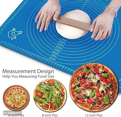 Silicone Baking Mat Roti mat Silicone Chapati Atta Kneading Mat Non-Stick Fondant Rolling Mat Stretchable for Kitchen Roti Chapati Cake ndash; Multicolor-thumb5