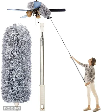 Microfiber Feather Duster BendableExtendable Fan Cleaning Duster  Expandable Pole Handle Washable Duster For High Ceiling Fans,Window Blinds,Furniture-thumb0