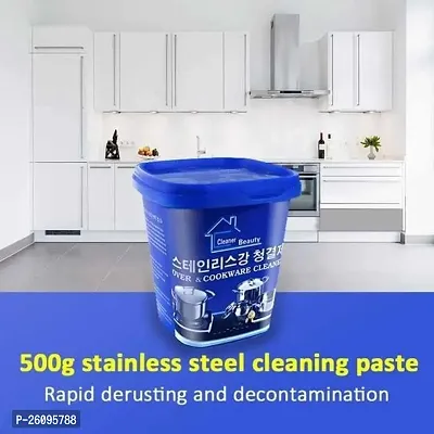 Multipurpose Quickly Cleaners and Polish Remover Surfaces Oven  Cookware Stainless Steel Cleaning Paste Remove Stains from Pots, Pans and Utensils-thumb4