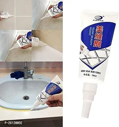 Tiles Gap Filler Waterproof Crack Grout Gap Filler Agent Water Resistant Silicone Sealant for DIY Home Sink Gaps/Grouts Repair Filler Tube Paste for Kitchen, Bathroom Office Room (180 ML)-thumb5