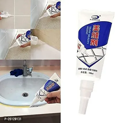 Tiles Gap Filler Waterproof Crack Grout Gap Filler Agent Water Resistant Silicone for Home Sink Gaps/Grouts Repair Filler Tube Paste for Kitchen, Bathroom (Tiles Gap Filler Tube Paste)-thumb3