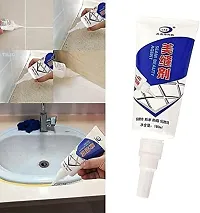 Tiles Gap Filler Waterproof Crack Grout Gap Filler Agent Water Resistant Silicone for Home Sink Gaps/Grouts Repair Filler Tube Paste for Kitchen, Bathroom (Tiles Gap Filler Tube Paste)-thumb1