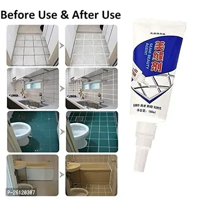 Tiles Gap Filler Waterproof Crack Grout Gap Filler Agent Water Resistant Silicone for Home Sink Gaps/Grouts Repair Filler Tube Paste for Kitchen, Bathroom (Tiles Gap Filler Tube Paste)-thumb3