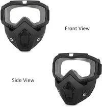 protective goggles with detachable mask, Anti UV, Windproof, soft foam padded for comfort. Used for Motorcycle, Dirt Bike off road, ATV Ride, snowboarding, skiing, cycling etc-thumb3