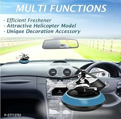 Helicopter Solar Car Air Freshener Aromatherapy Car Interior Decoration Accessories Perfume Diffuser with 360 Degree Rotation for Car Dashboard with Pleasant Fragrance (MULTICOLOUR)-thumb3