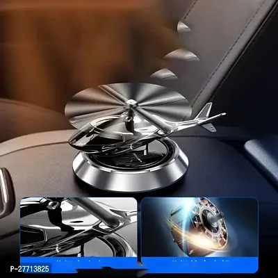 Car Perfume Solar Powered Helicopter for Car Accessories for Dashboard with Aroma Diffuser for Car interior Dashboard Helicopter Solar Car Accessories (MULTICOLOUR)-thumb3