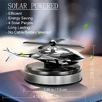 Car Perfume Solar Powered Helicopter for Car Accessories for Dashboard with Aroma Diffuser for Car interior Dashboard Helicopter Solar Car Accessories (MULTICOLOUR)-thumb3