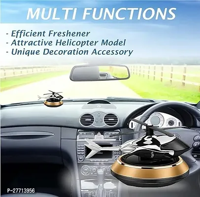 Car Air Freshener Car Fragrance Diffuser Creative Solar Helicopter Perfume Ornament Solar Aromatherapy Decorative Car Dashboard Aromatherapy (MULTICOLOUR)-thumb3