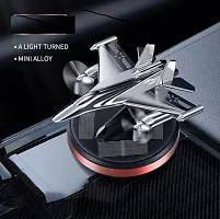 Fighter Jet Car Solar Perfume air freshener car Fragrance car Solar Rotating Perfume Dashboard Accessories car Organic Perfume Aeroplane (Multicolor)-thumb2