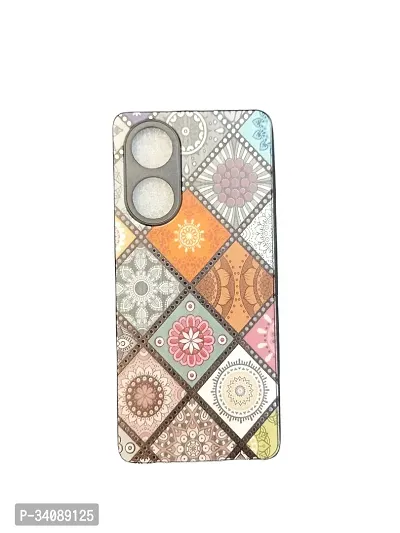 Stylish Multicoloured Plastic Back Cover For Oppo A58