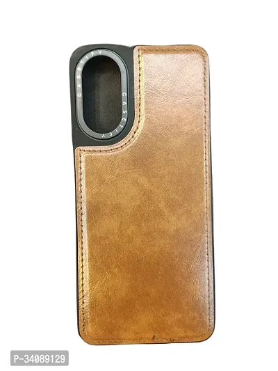 Stylish Brown Leather Back Cover For Oppo A58