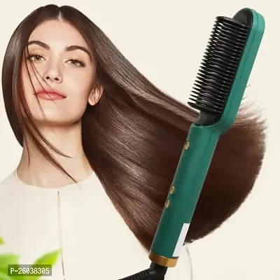 Hair Straightener Brush, Hair Straightener Comb for Women Hair Straightener Brush  (Multicolor)-thumb0