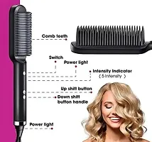 Hair Straightener Brush, Hair Straightener Comb for Women Hair Straightener Brush  (Multicolor)-thumb1