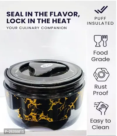 Inner Insulated Casserole Hot Pot for Roti/Chapati Hot Box Chapati Box/Casserole 850ml(PACK OF 1)-thumb0