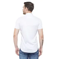 Edgy Mens Lycra Sparrow Design Printed Half Sleeve Casual Shirts for Boys and Mens (White) (Size:-Small)-thumb4