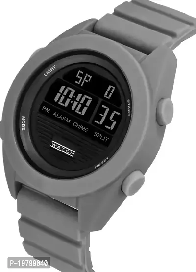 JOLIYA lI Men's Digital Sports Wrist Watch LED Screen Black Dile Sports Watches Waterproof Alarm Back Light Outdoor Casual Watch (9060-Grey)-thumb4