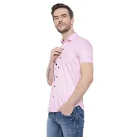 Edgy Mens Lycra Sparrow Design Printed Half Sleeve Casual Shirts for Boys and Mens (Pink) (Size:-Small)-thumb4