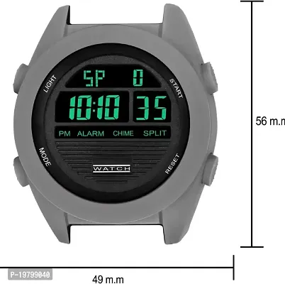 JOLIYA lI Men's Digital Sports Wrist Watch LED Screen Black Dile Sports Watches Waterproof Alarm Back Light Outdoor Casual Watch (9060-Grey)-thumb5
