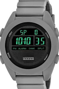 JOLIYA lI Men's Digital Sports Wrist Watch LED Screen Black Dile Sports Watches Waterproof Alarm Back Light Outdoor Casual Watch (9060-Grey)-thumb1