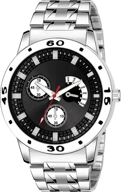 Stylish Silver Metal Analog Watches For Men