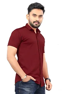 Classic Cotton Blend Solid Casual Shirts for Men-thumb4