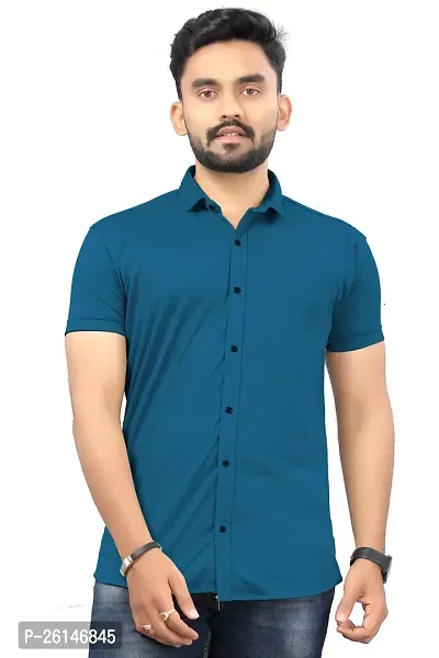 Classic Cotton Blend Solid Casual Shirts for Men