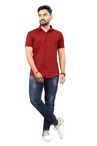 Classic Cotton Blend Solid Casual Shirts for Men-thumb1