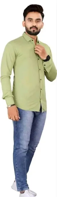Full Sleeves Lycra Solid Shirt for Man-thumb1