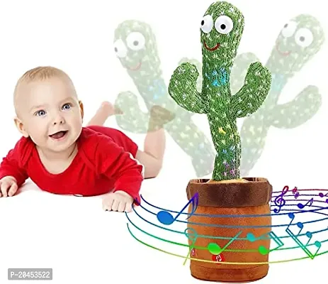 Dancing Cactus Toy | Talking Musical Dancing Plush Early Educational Toy for Kids Babies Children | Wriggle  Singing Repeating What You Say Cactus Toys-thumb0
