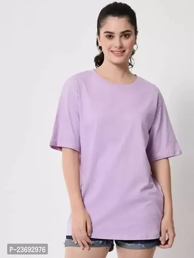 Solid Oversized T-shirt For Women