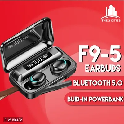 M19 Bluetooth 5.1 Wireless Earbuds Touch Waterproof IP7X LED Digital Display Bluetooth Headset (Black, True Wireless)