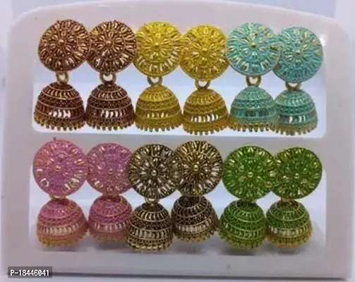 Alloy Jhumkas Earrings For Women