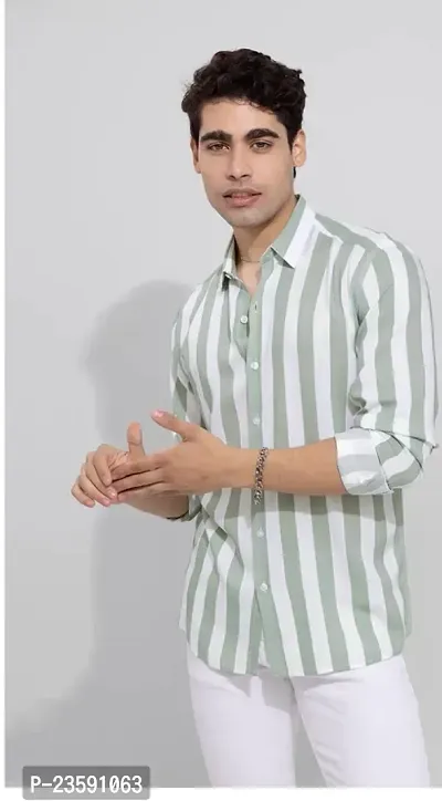 Classic Silk Blend Striped Casual Shirts-thumb4