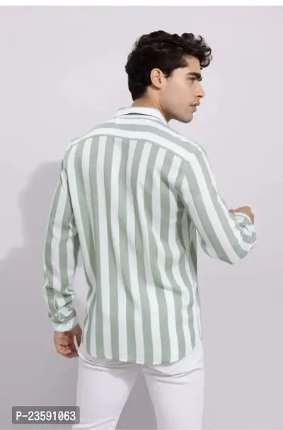 Classic Silk Blend Striped Casual Shirts-thumb2